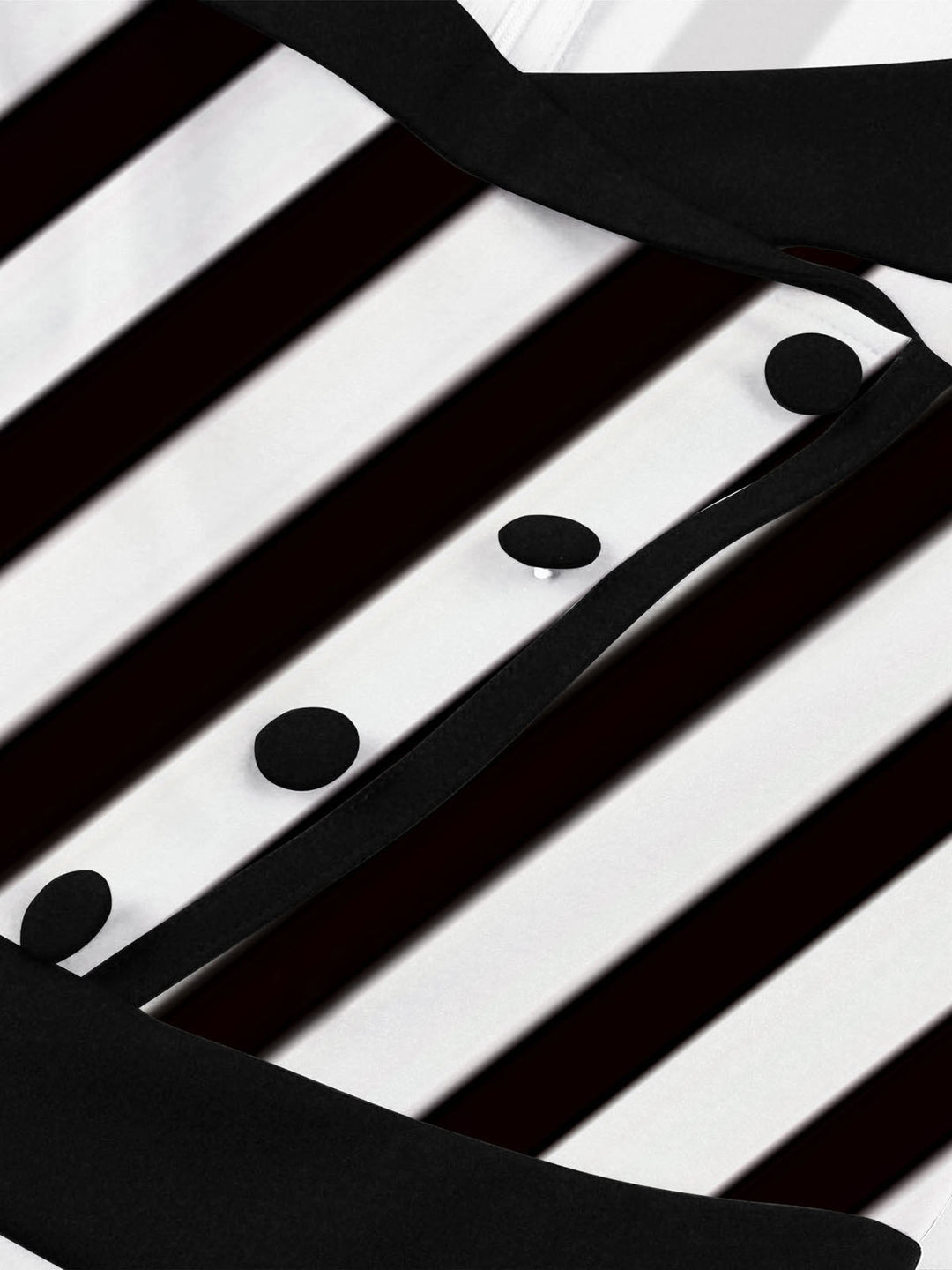1950S Lapel Black &amp; White Stripes Dress — the kind of 1950s dress that makes strangers smile
