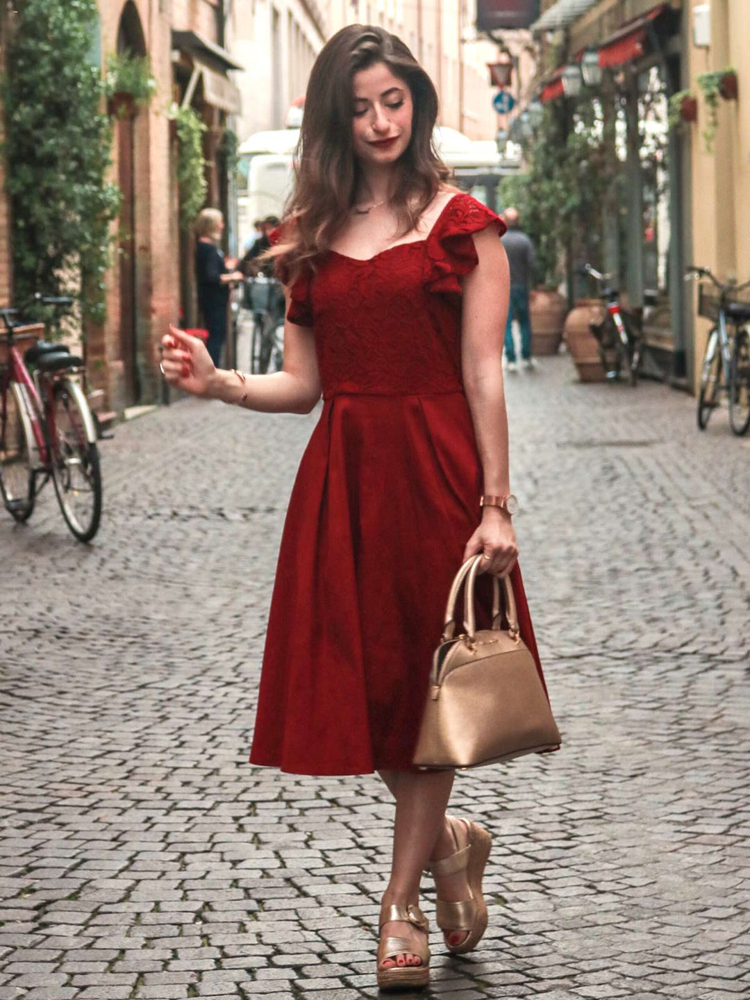 1950S Satin Solid Swing Dress — vintage elegance for the modern woman