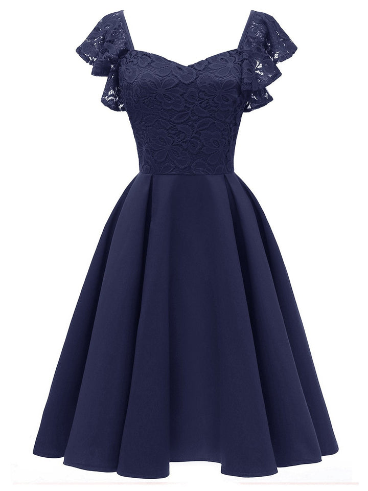 1950S Satin Solid Swing Dress: timeless style reimagined