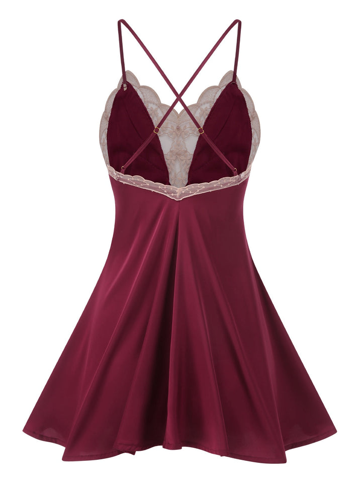 Back Straps Lace Satin | | vintage dress, retro fashion