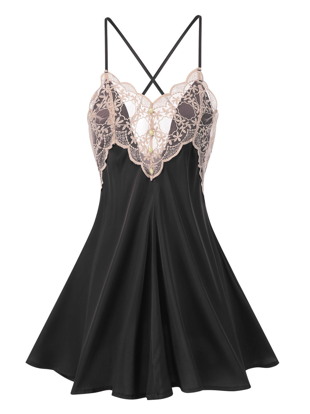 Back Straps Lace Satin | | vintage dress, retro fashion