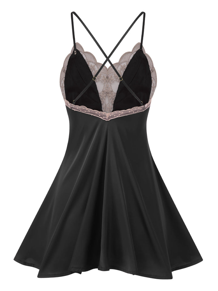 Back Straps Lace Satin | | vintage dress, retro fashion