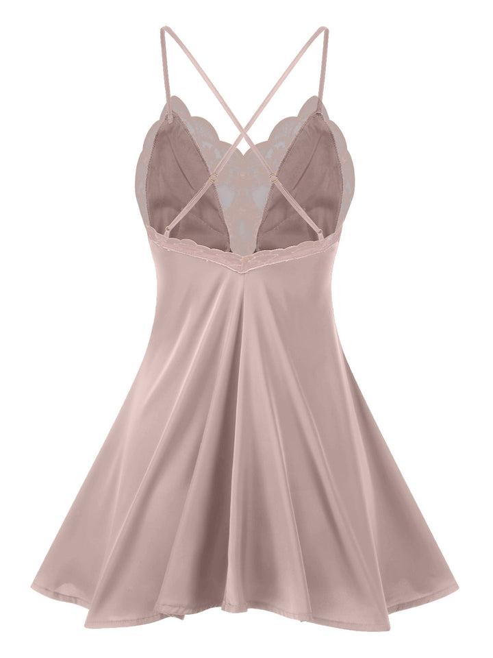 Back Straps Lace Satin | | vintage dress, retro fashion