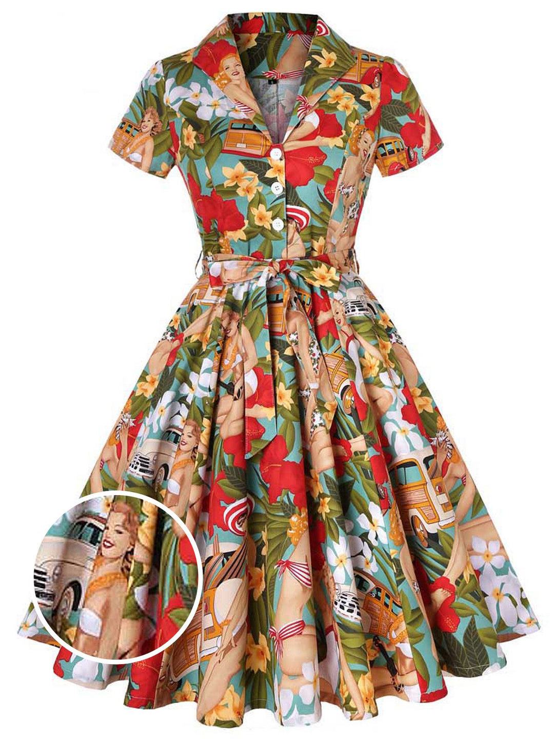 Bikini Girls Swing Dress, classic style summer beach collection - Image 1