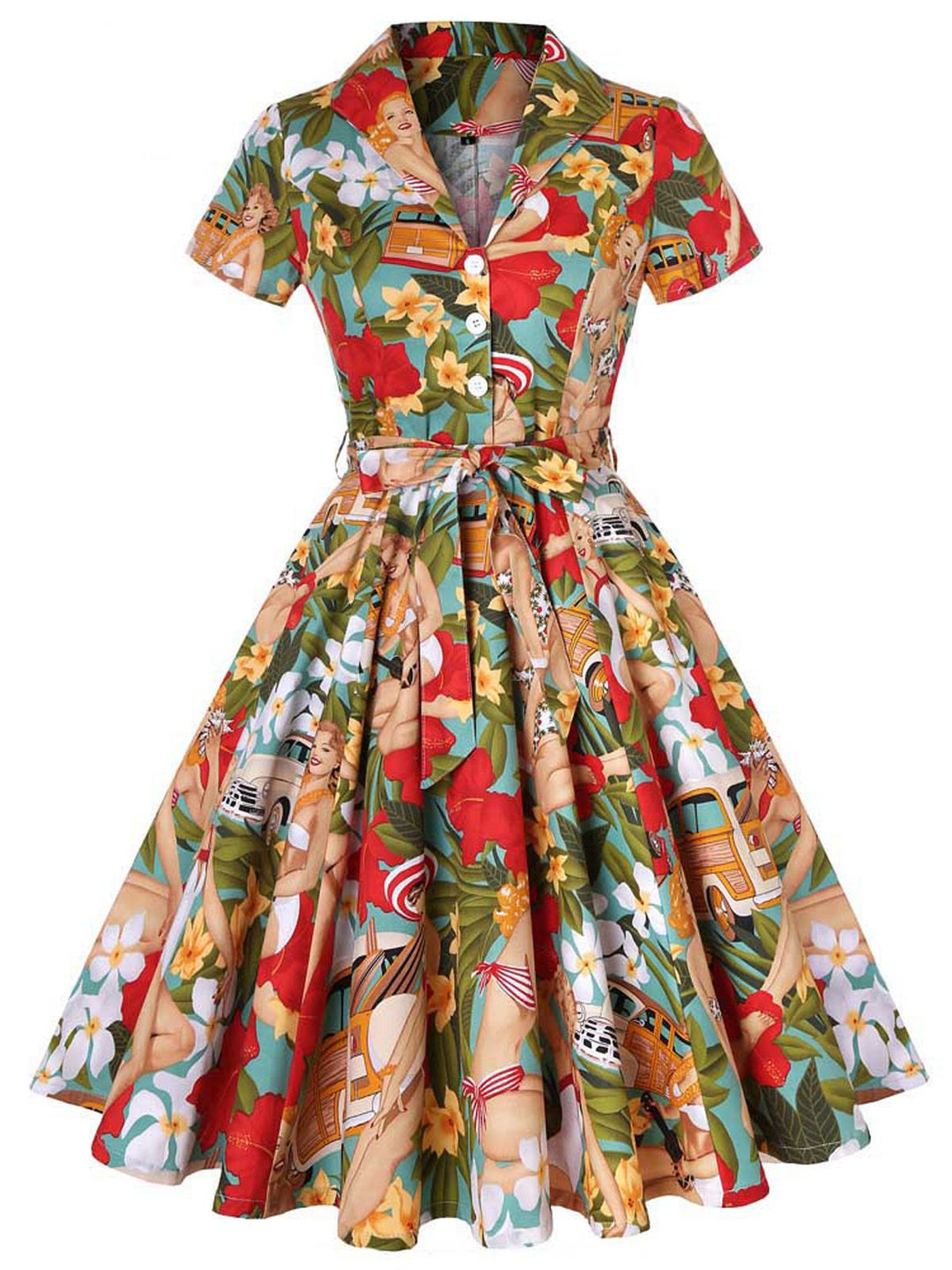 Bikini Girls Swing Dress, classic style summer beach collection - Image 2