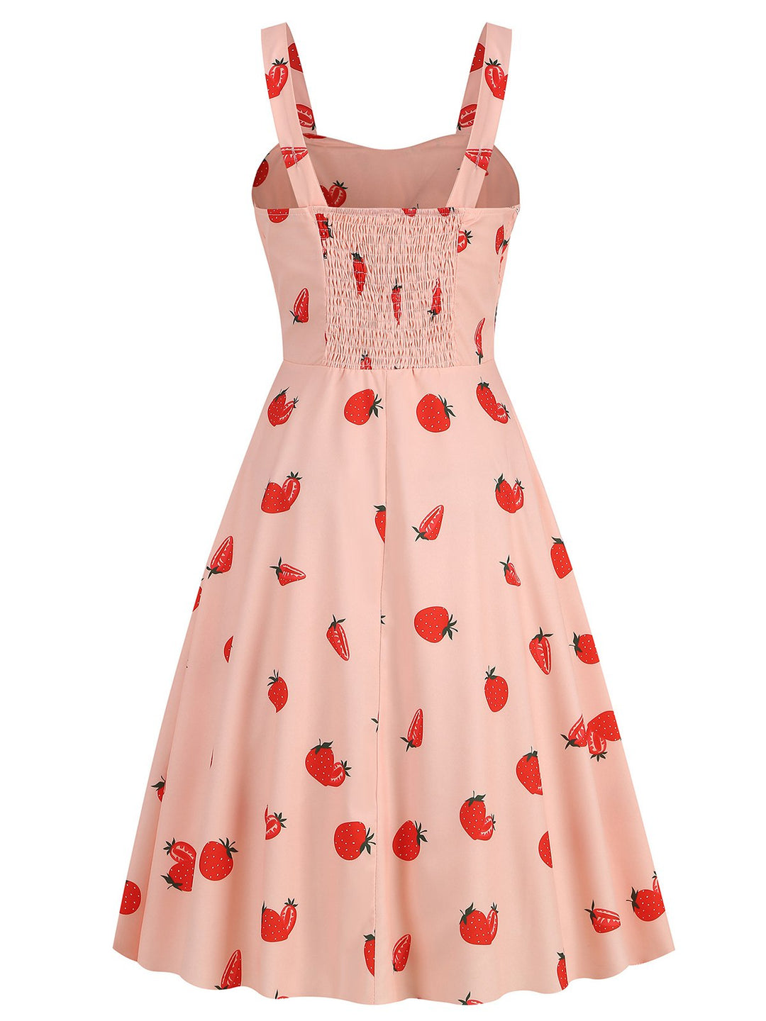 1950s Botanical Print Strap High Waist Dress: where 1950s romance meets her modern spirit