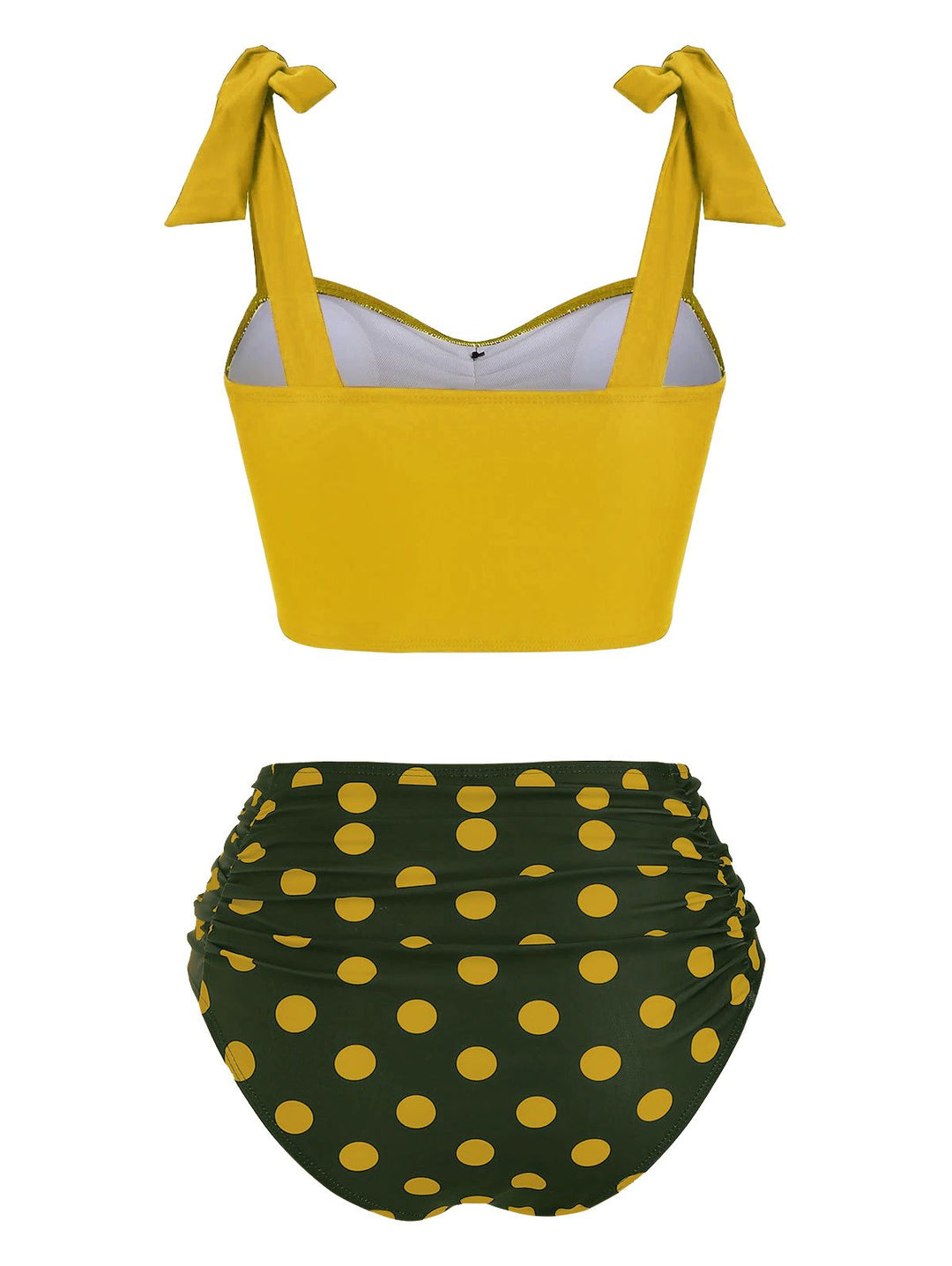 Bowknot Spaghetti Strap Button Bikini: Riviera elegance, reimagined for her
