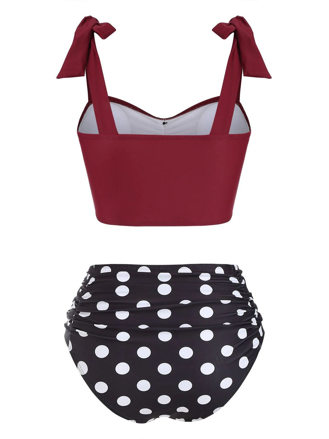 Bowknot Spaghetti Strap Button Bikini — because glamour never goes out of style