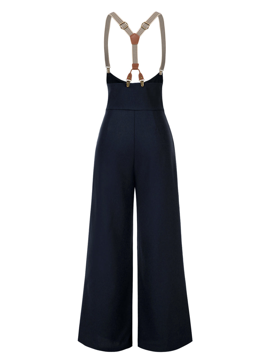 Dark 1950s Button Suspender Pants - vintage fashion, style