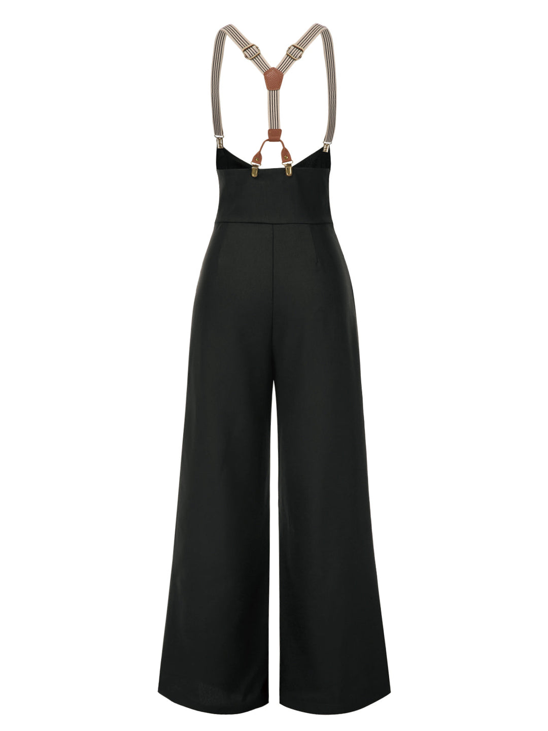 Dark 1950s Button Suspender Pants - vintage fashion, style