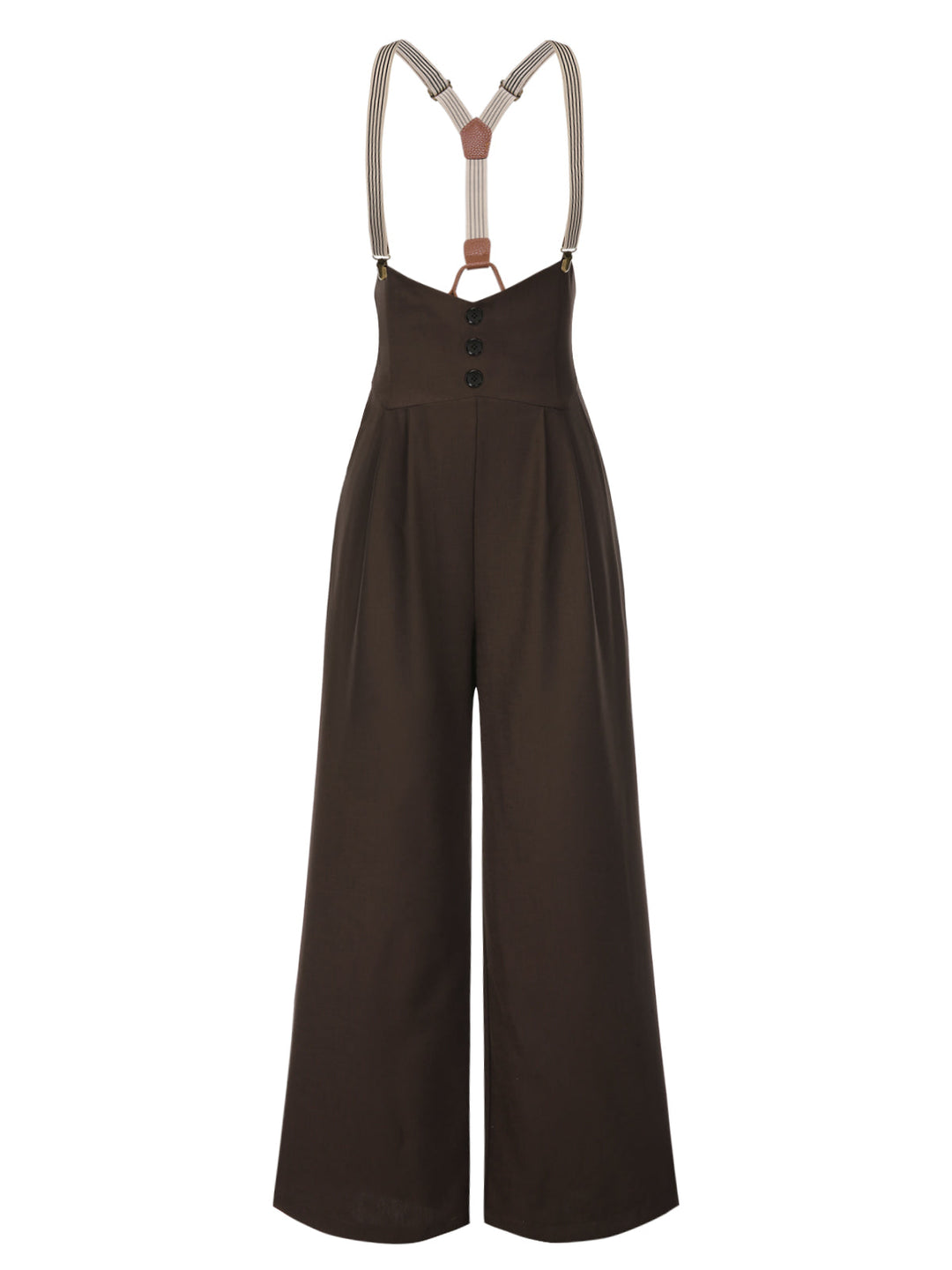 Dark 1950s Button Suspender Pants - vintage fashion, style