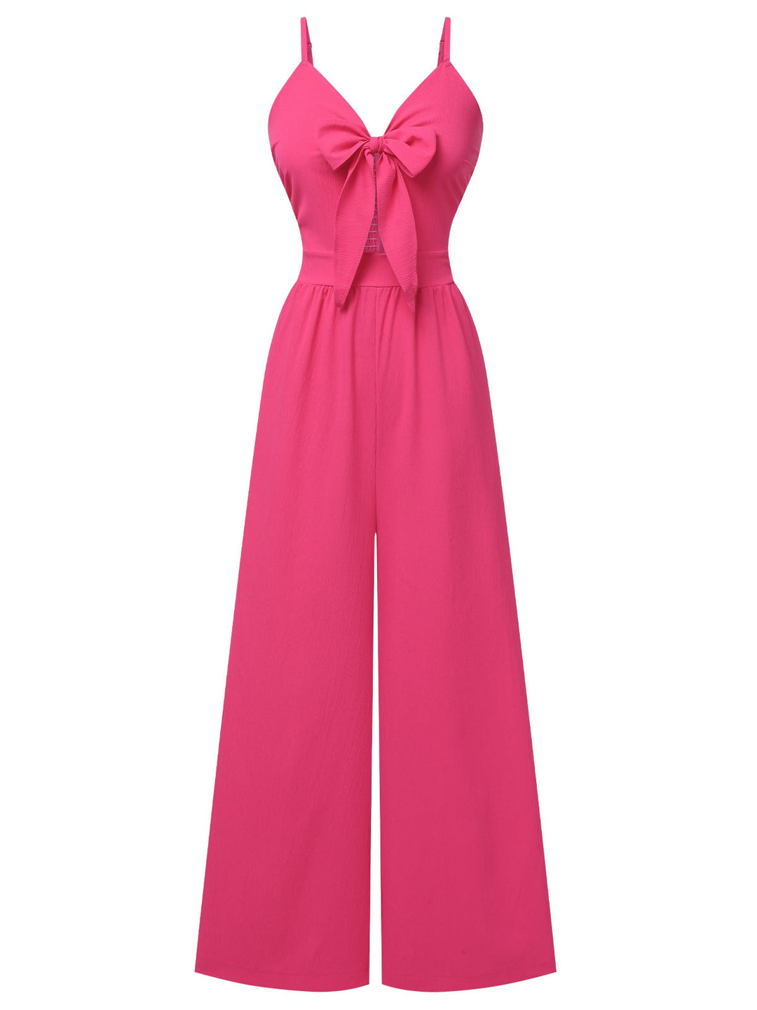 1950s Chest Bow Spaghetti Strap Jumpsuit, vintage romper, retro jumpsuit - perfect for women who love vintage and retro fashion