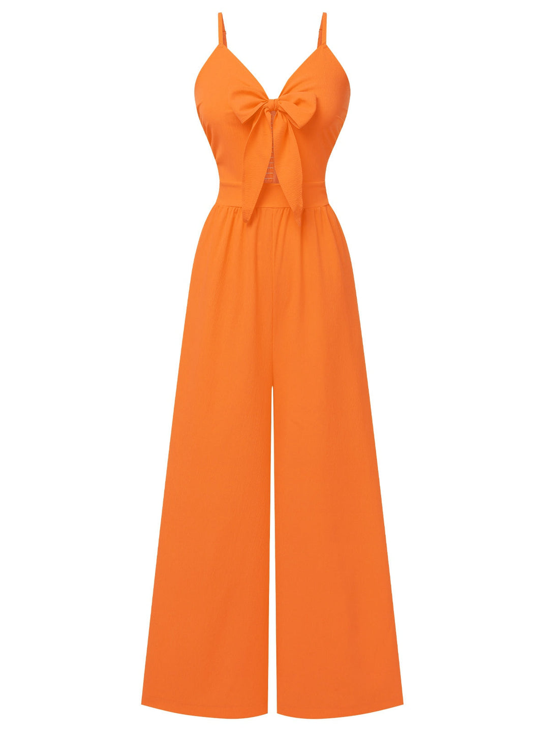 1950s Chest Bow Spaghetti Strap Jumpsuit, vintage romper, retro jumpsuit - perfect for women who love vintage and retro fashion