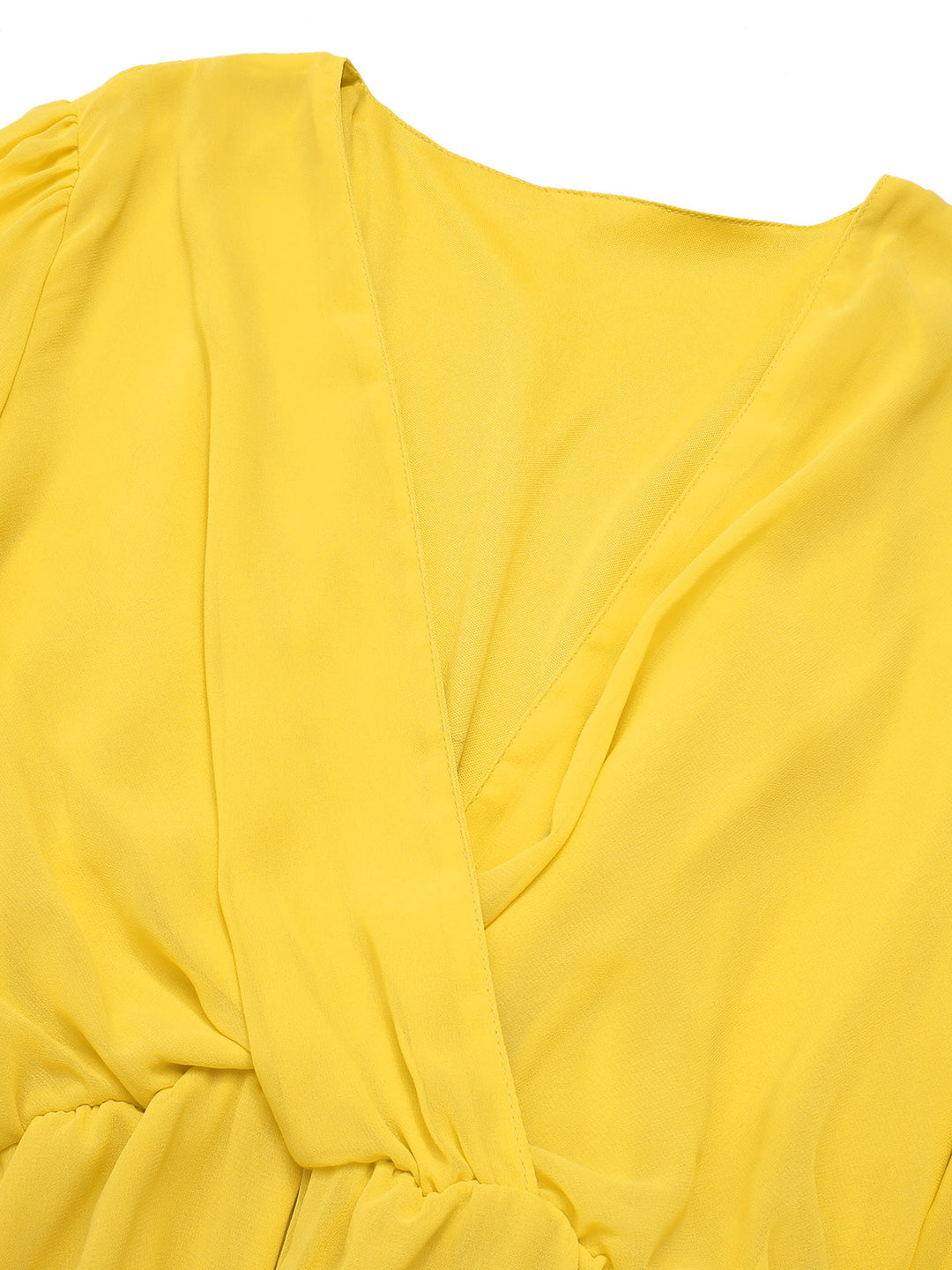 1950s Chiffon Lantern Sleeves Waist Tie Romper, vintage romper, retro jumpsuit - perfect for women who love vintage and retro fashion