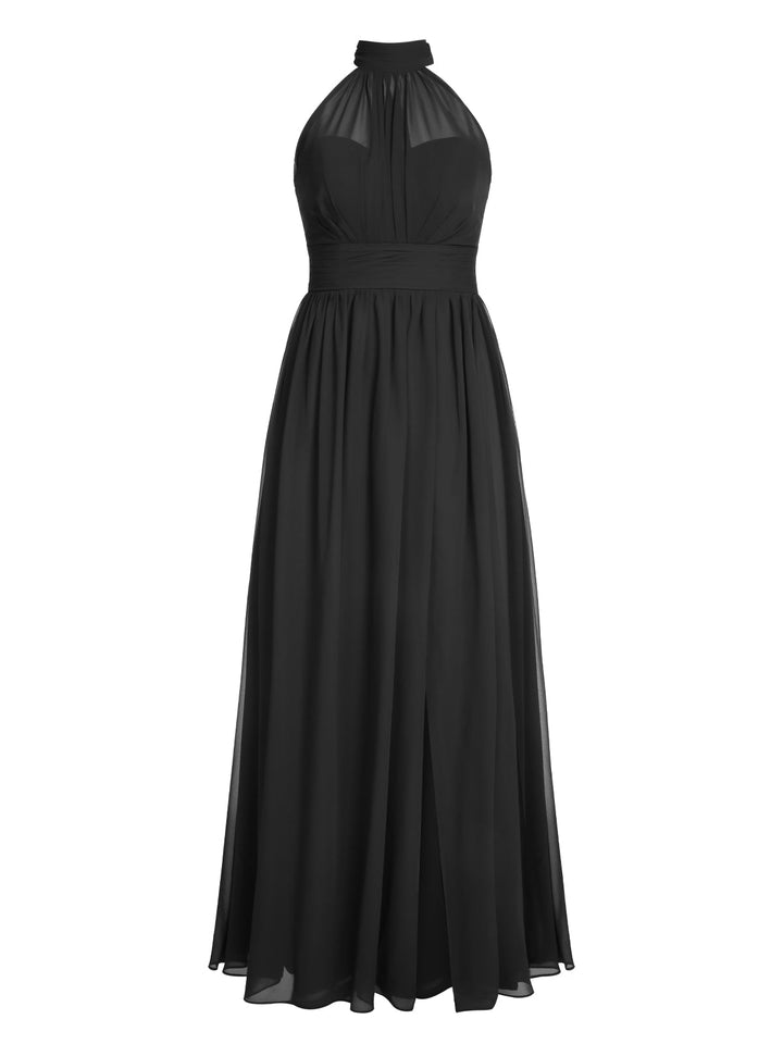 1950s Chiffon Sleeveless Solid Vintage Dress: timeless style reimagined