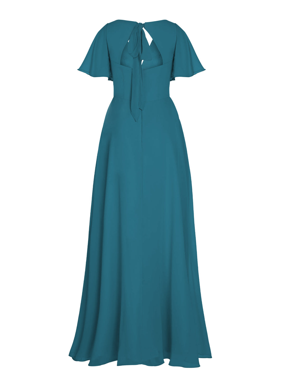 1950s Chiffon V-Neck Solid Vintage Dress — vintage elegance for the modern woman
