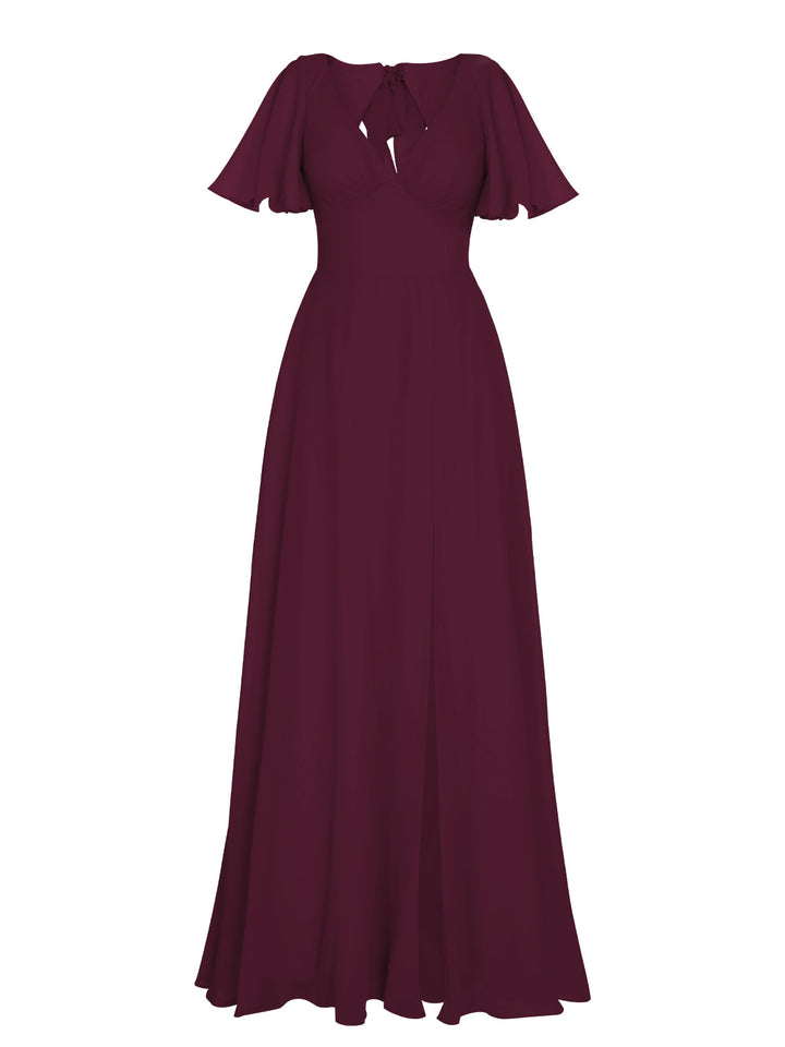 1950s Chiffon V-Neck Solid Vintage Dress: timeless style reimagined