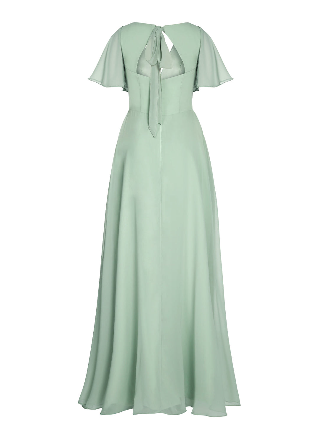 1950s Chiffon V-Neck Solid Vintage Dress — vintage elegance for the modern woman