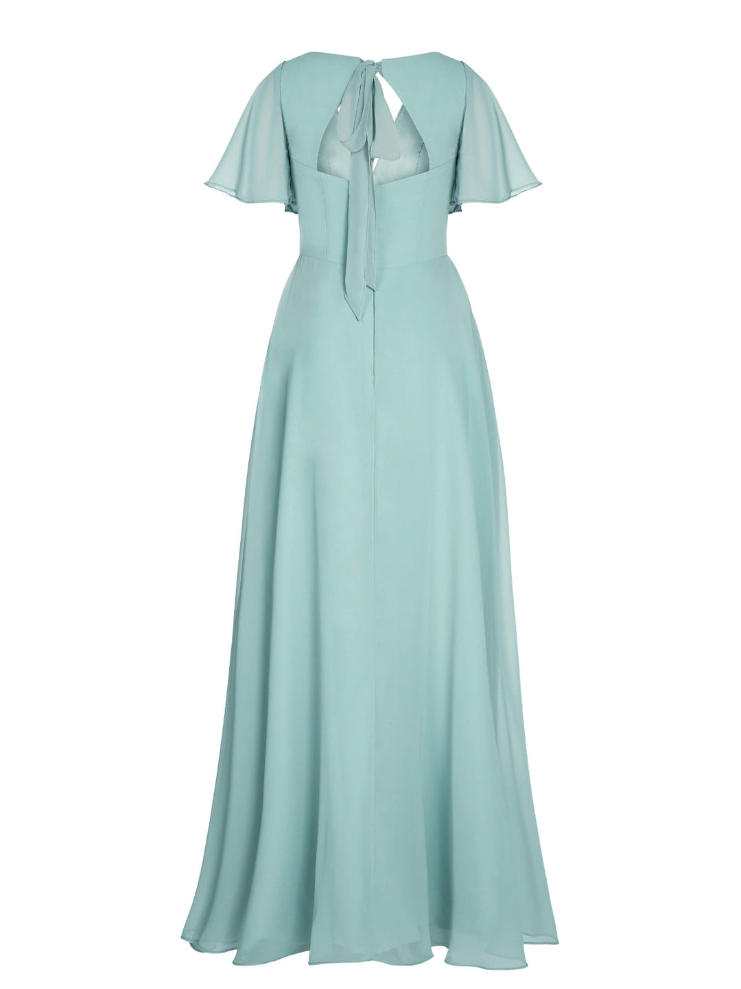 1950s Chiffon V-Neck Solid Vintage Dress — vintage elegance for the modern woman
