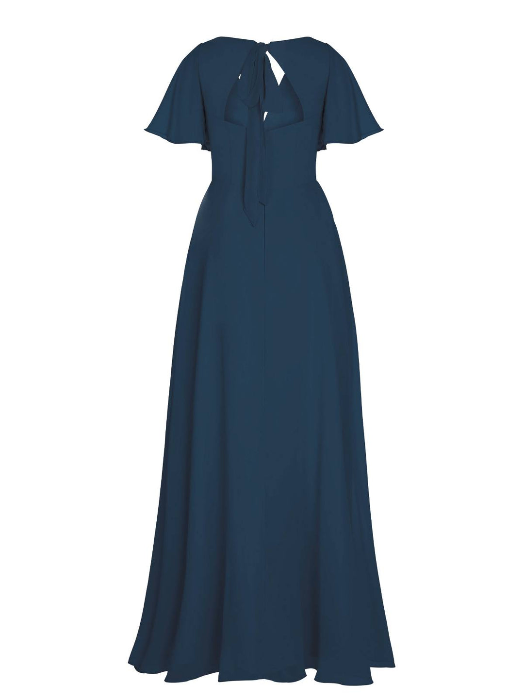 1950s Chiffon V-Neck Solid Vintage Dress — vintage elegance for the modern woman