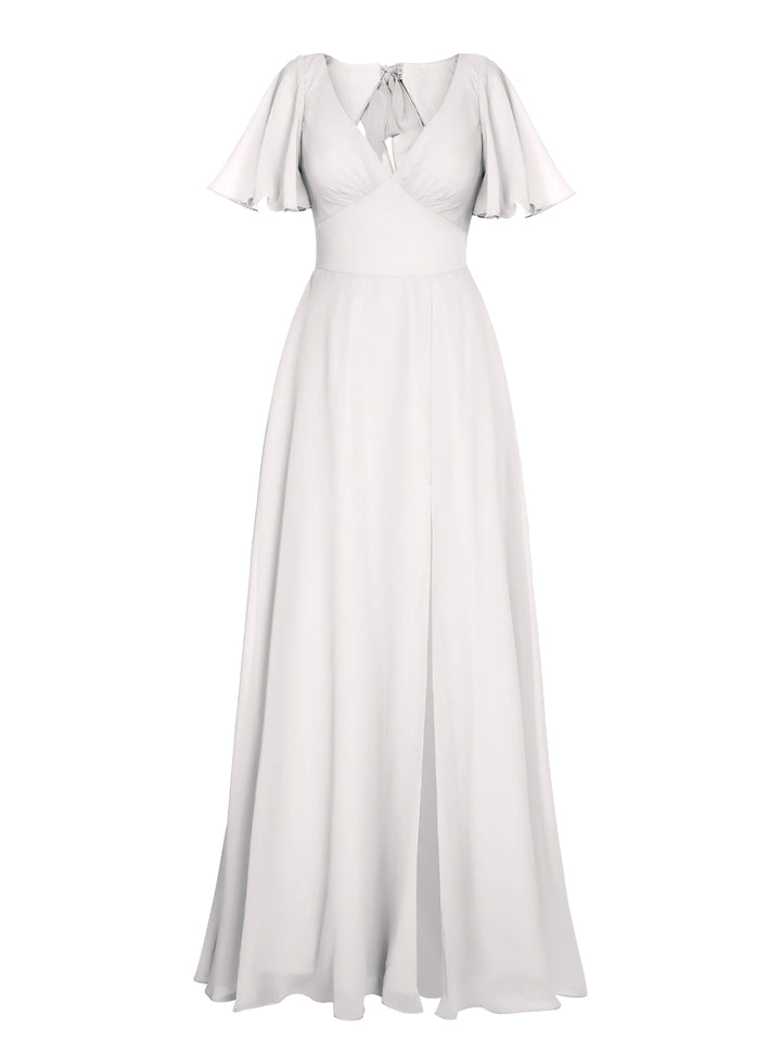 1950s Chiffon V-Neck Solid Vintage Dress: timeless style reimagined