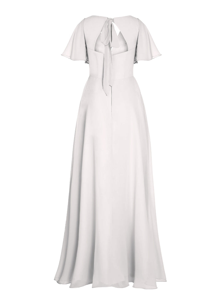 1950s Chiffon V-Neck Solid Vintage Dress — vintage elegance for the modern woman