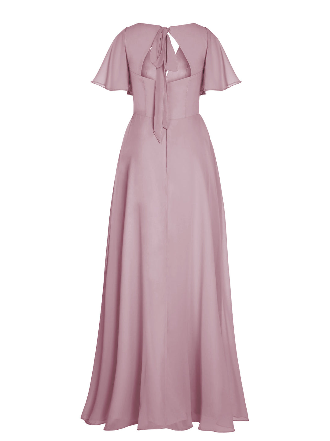 1950s Chiffon V-Neck Solid Vintage Dress — vintage elegance for the modern woman