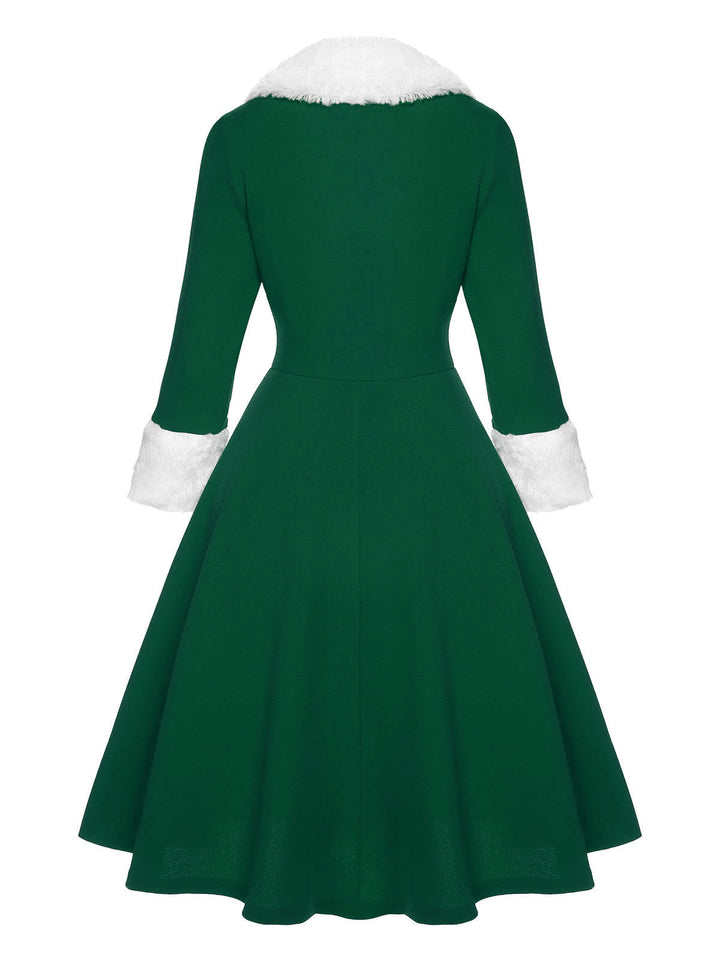 &amp; 1950s Christmas Lapel Dress: timeless style reimagined