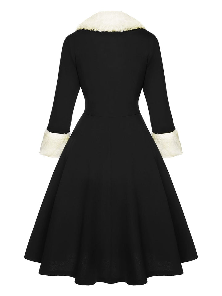 &amp; 1950s Christmas Lapel Dress: timeless style reimagined