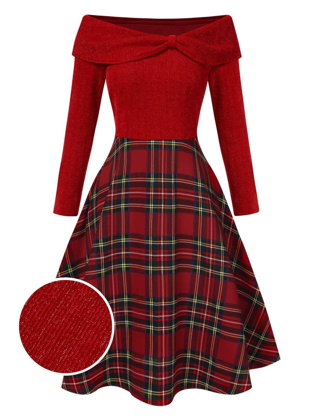 1950s Christmas Off Shoulder Tar | 1950s | vintage dress, fashion