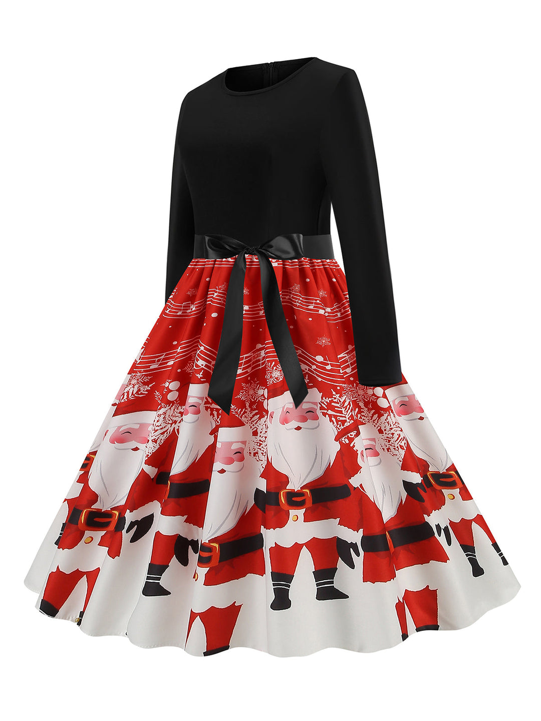 1950s Christmas Print Belted Dress — the kind of 1950s dress that makes strangers smile