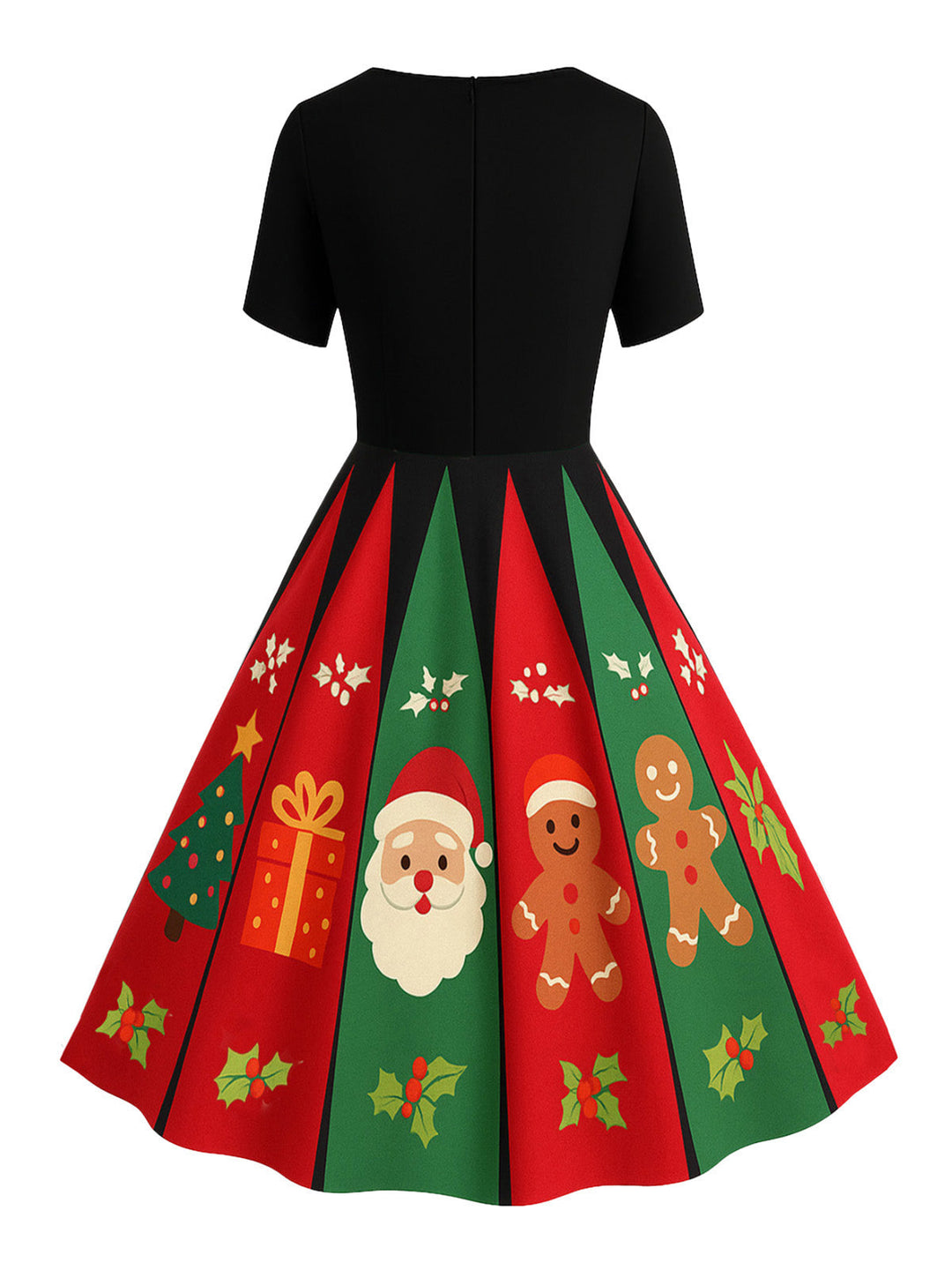 &amp; 1950s Christmas Snowflake Swing Dress - vintage dress, retro fashion, rockabilly