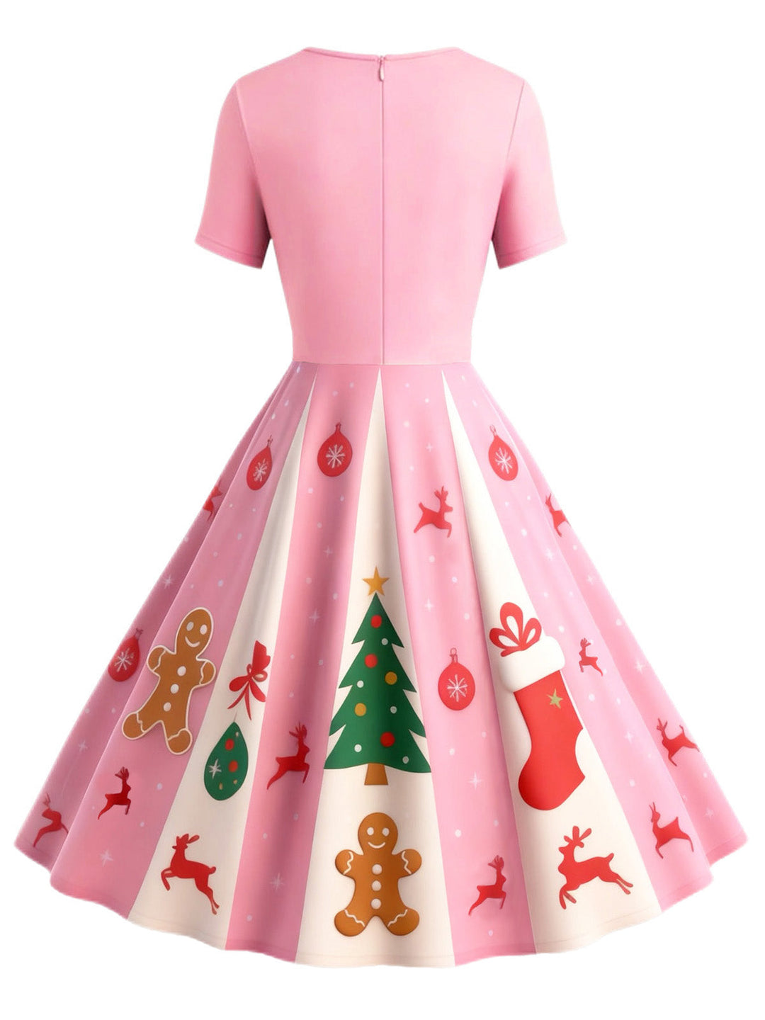 &amp; 1950s Christmas Snowflake Swing Dress - vintage dress, retro fashion, rockabilly