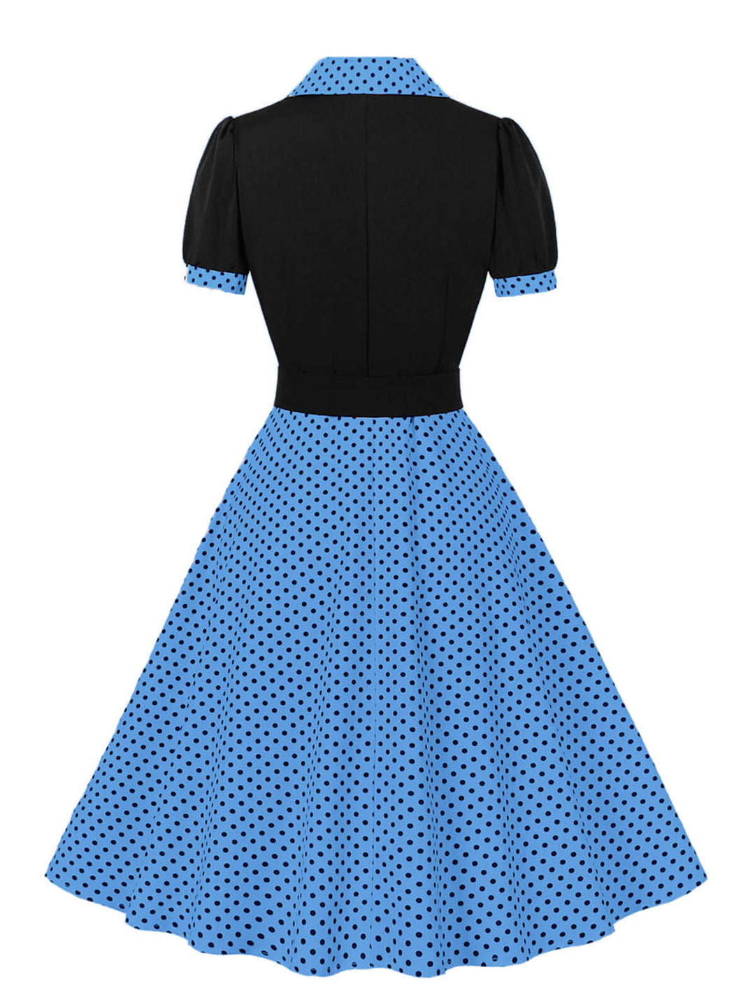 1950s Color Block Polka Dots Lapel Dress: timeless style reimagined