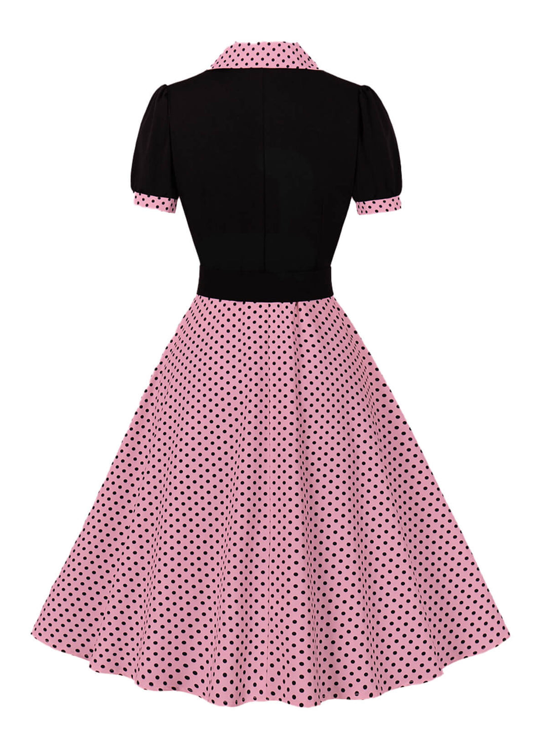 1950s Color Block Polka Dots Lapel Dress: timeless style reimagined