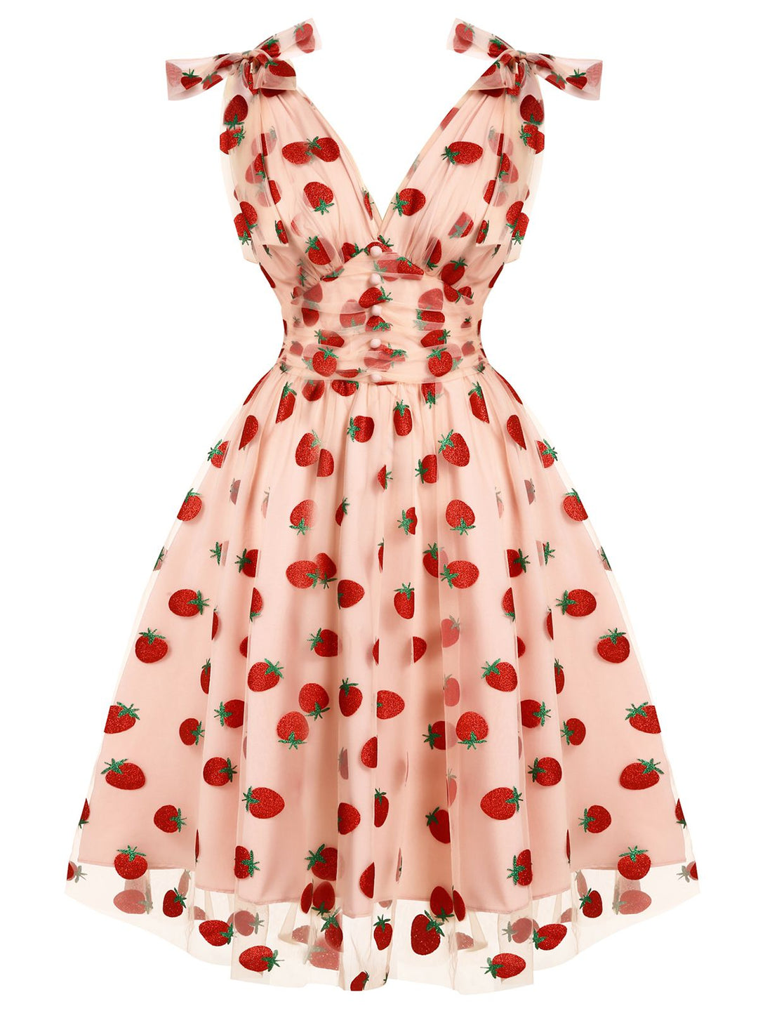 1950s Daisy Mesh Swing Dress - vintage dress, retro fashion, elegant style for vintage lovers