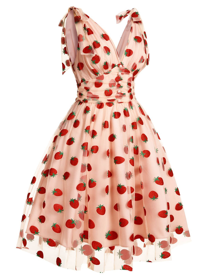 1950s Daisy Mesh Swing Dress | vintage dress, retro fashion, elegant style - perfect for retro fashion enthusiasts