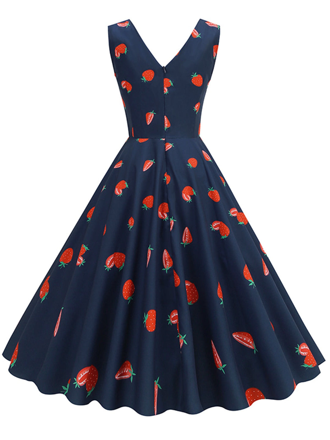 1950s Daisy &amp; Strawberry Print Sleeveless Dress: where 1950s romance meets her modern spirit