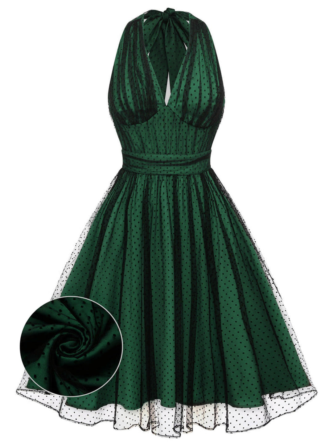 1950s Dots Mesh Swing Dress — vintage elegance for the modern woman