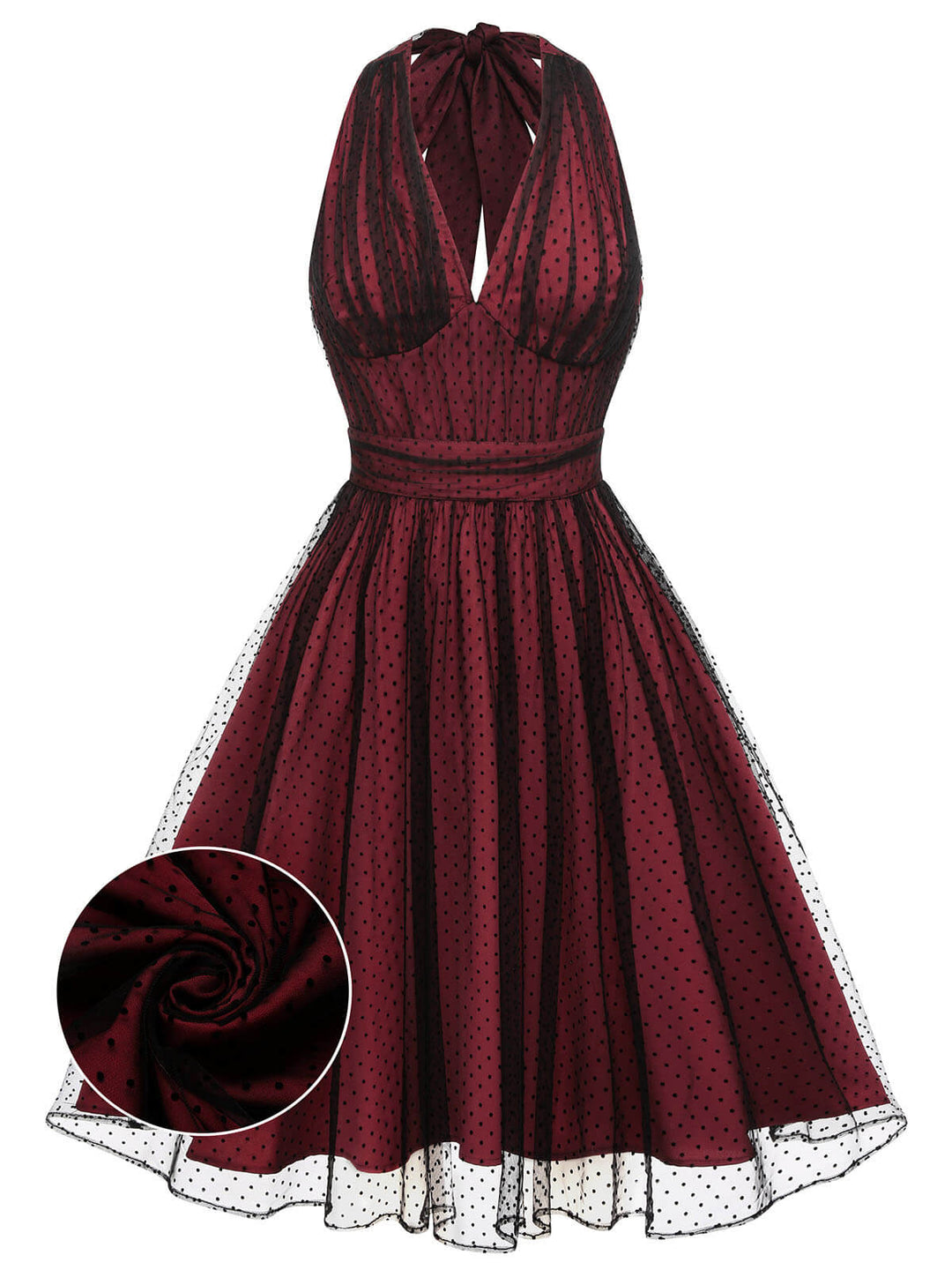 1950s Dots Mesh Swing Dress — vintage elegance for the modern woman