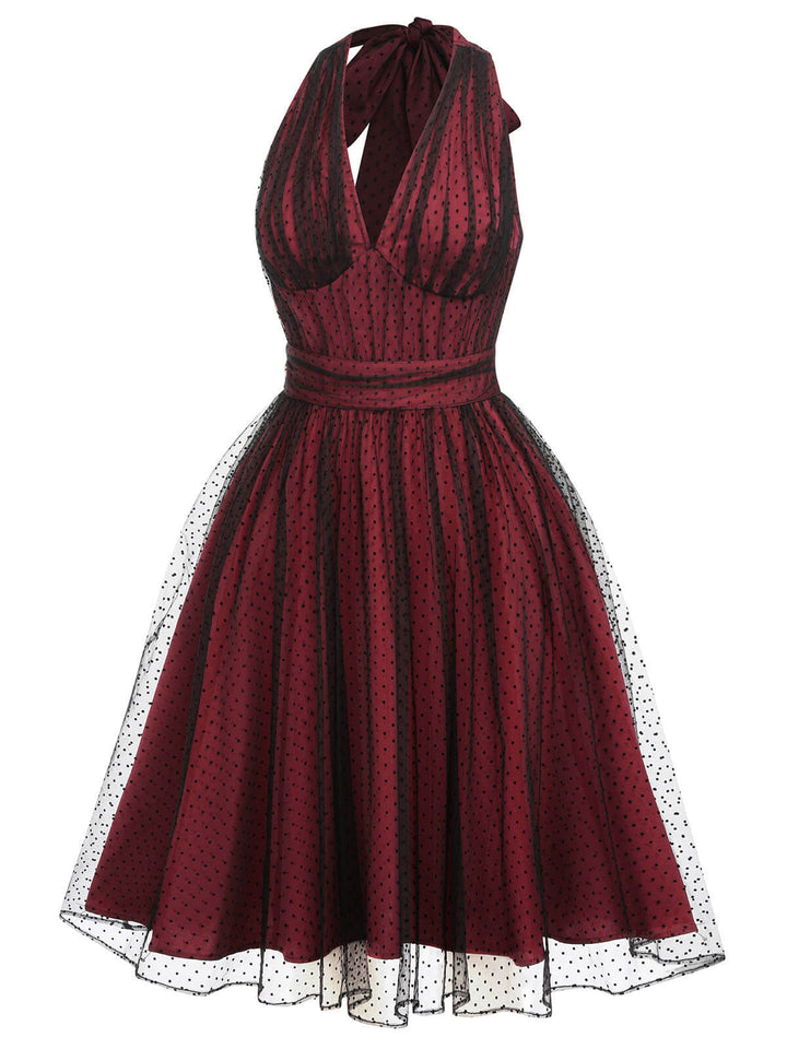 1950s Dots Mesh Swing Dress — vintage elegance for the modern woman
