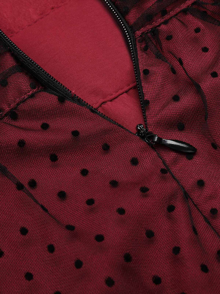 1950s Dots Mesh Swing Dress: timeless style reimagined
