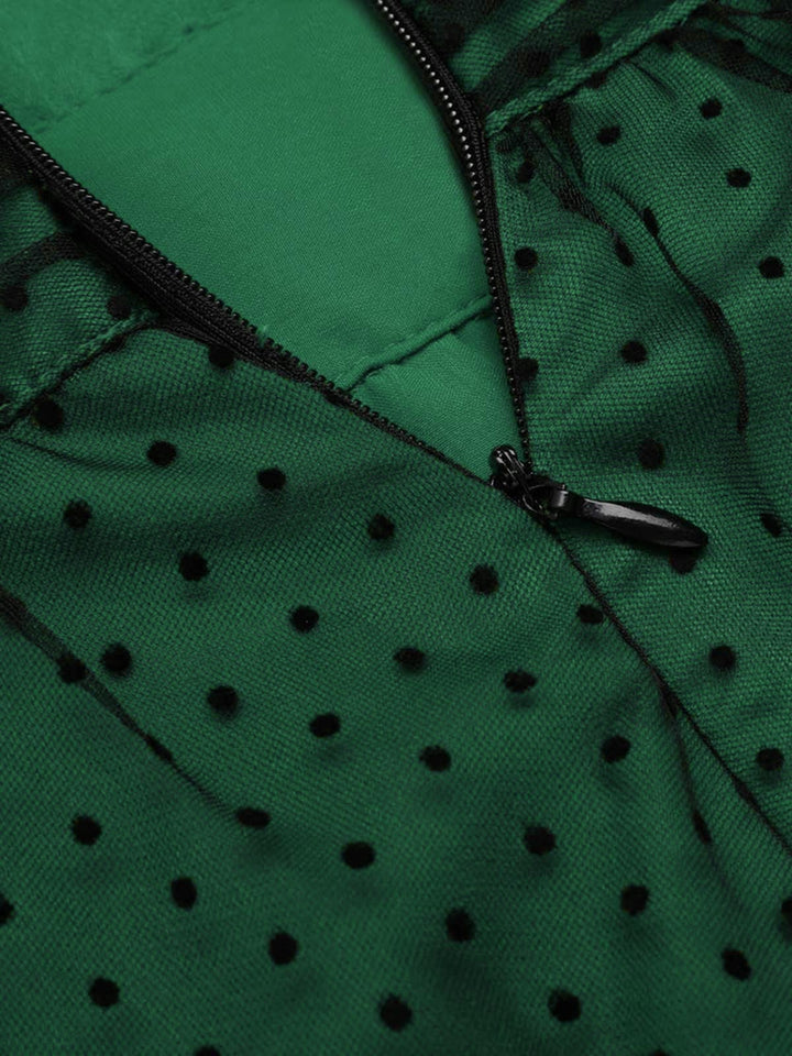 1950s Dots Mesh Swing Dress: timeless style reimagined