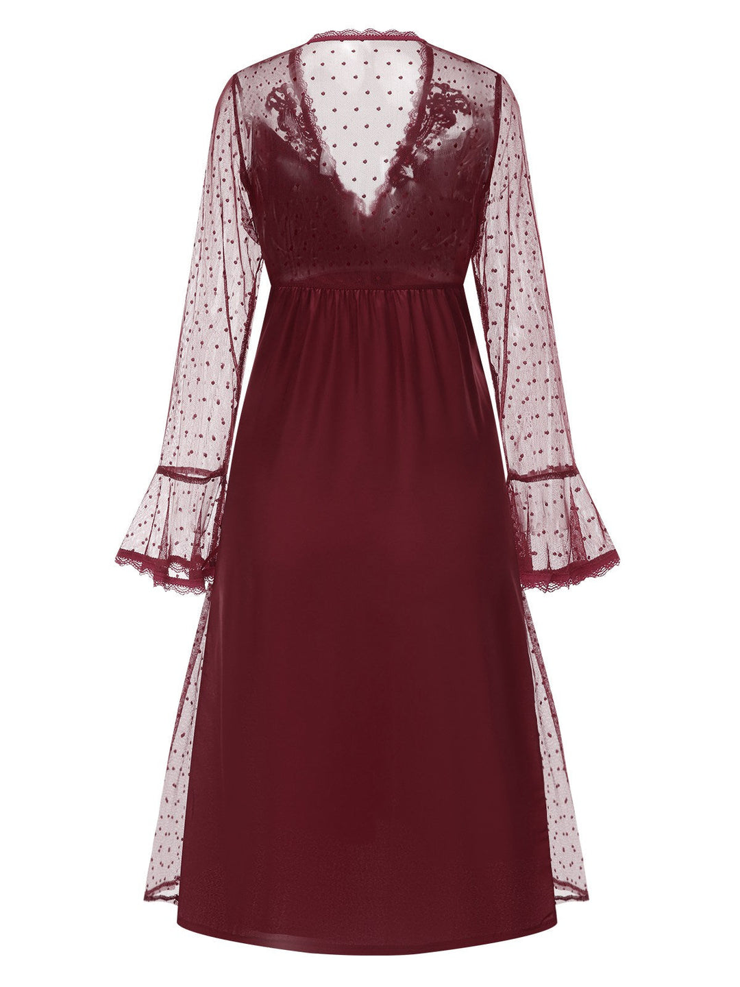 Dots Sheer Sleeves Deep | | vintage dress, retro fashion