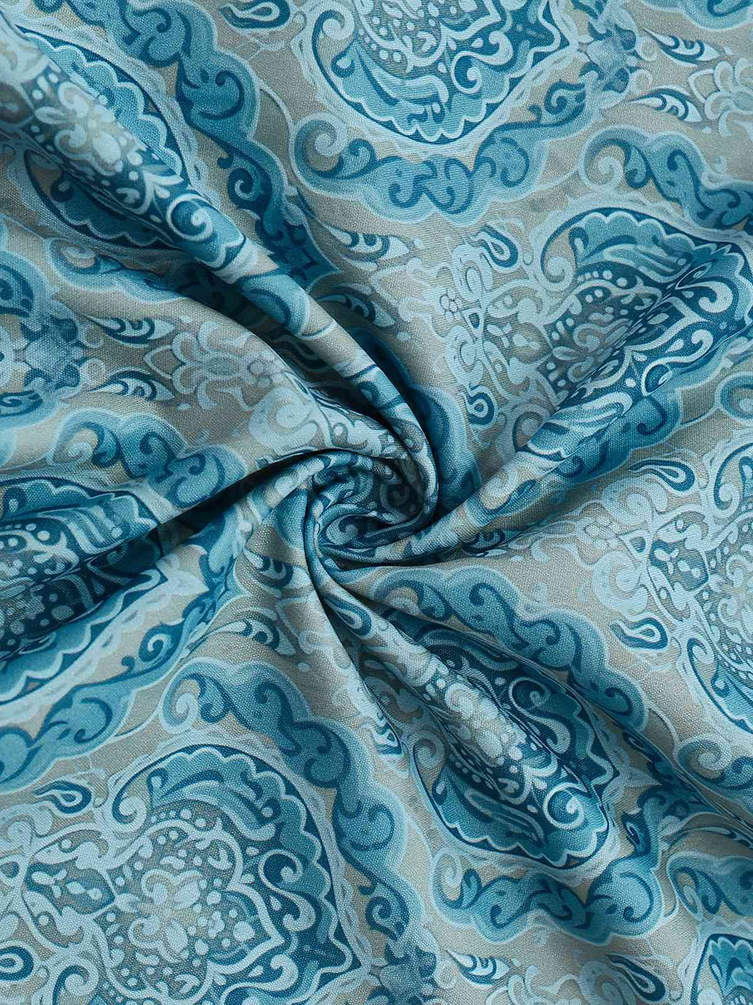 2PCS Blue 1950s Flannelette Floral Dress &amp; Satin Apron - vintage dress, retro fashion, rockabilly