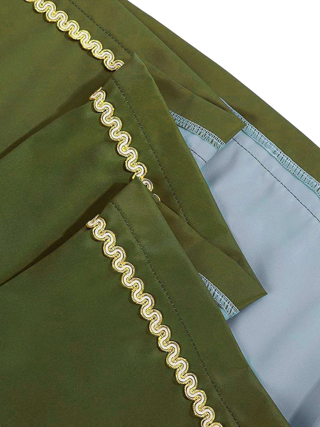 2PCS Green 1950s Ribbon Floral Dress &amp; Embroidered Apron - vintage dress, retro fashion, rockabilly