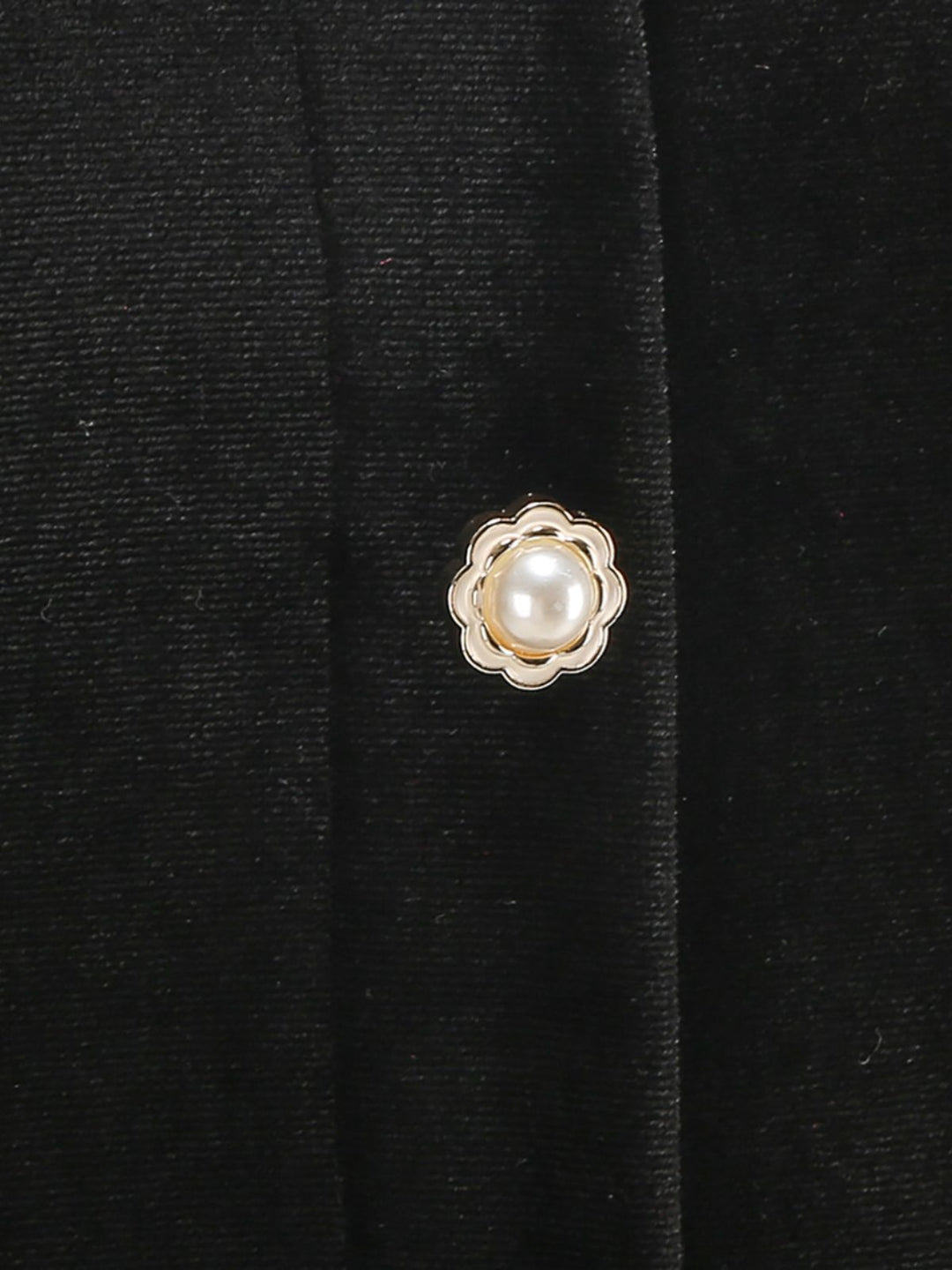 Black 1950s Velvet Knitted Collar Pearl Button Dress - vintage dress, retro fashion, rockabilly