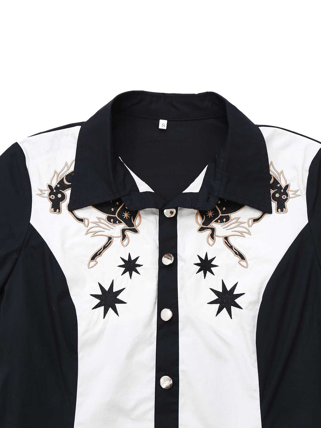 1950s Cotton Western-Inspired Embroidered Horse&amp;Star Dress - vintage dress, retro fashion, rockabilly