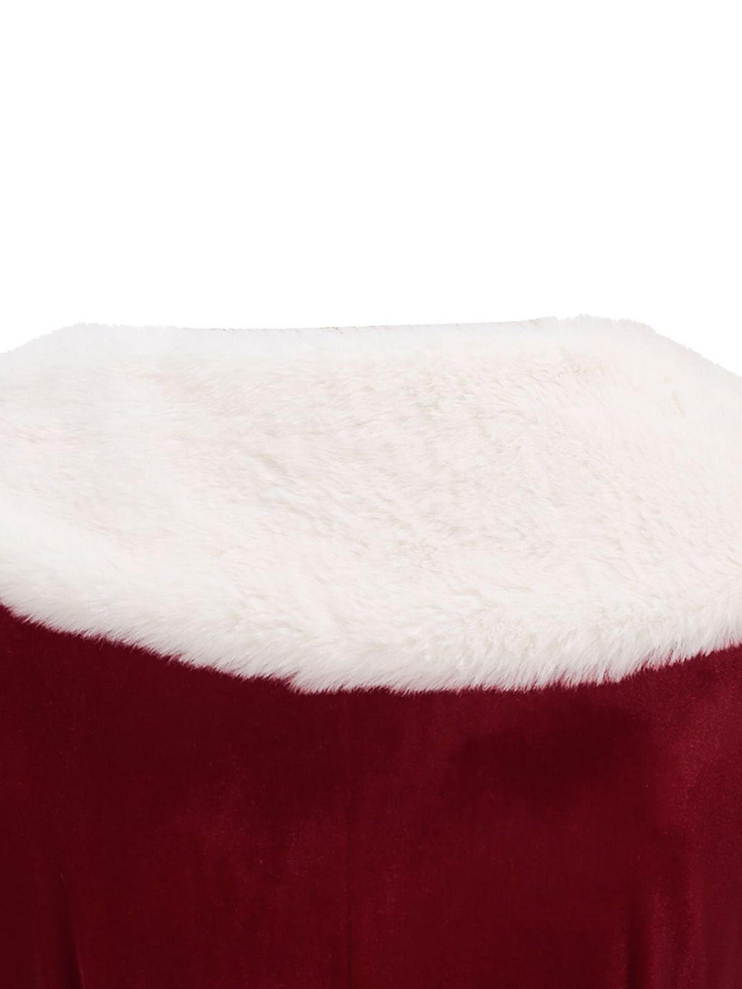 Red 1950s Christmas Velvet Santa Fur Collar Pearl Dress - vintage dress, fashion, rockabilly