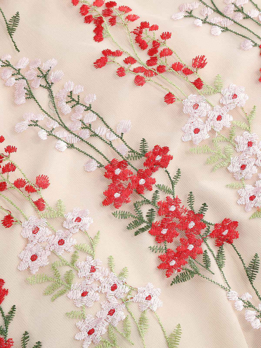 1950s Embroidered Floral V-Neck Swing Dress — vintage elegance for the modern woman